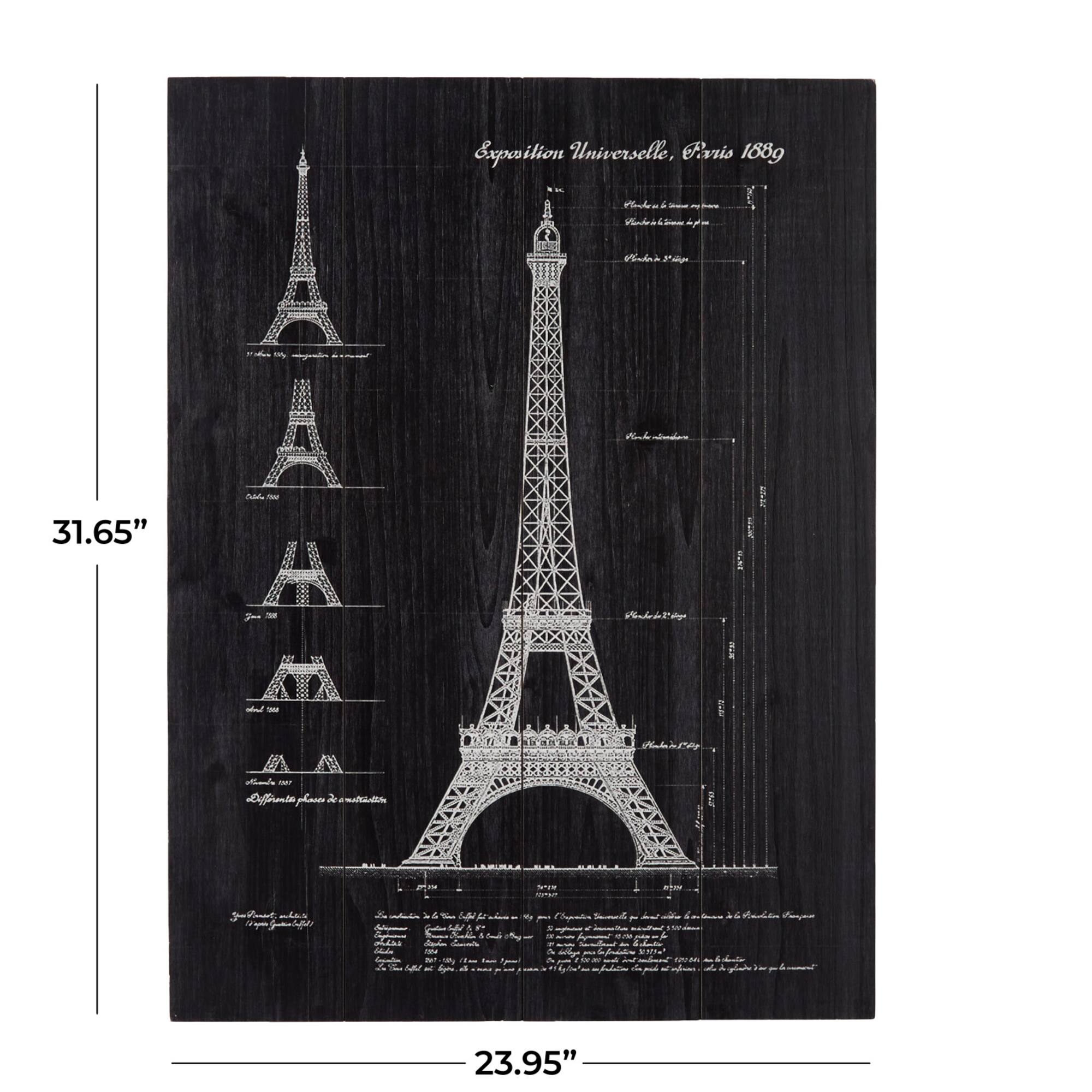 Black Wood Coastal Wall Decor, 24" x 2" x 32"